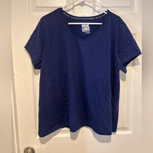 Muk Luks Navy V-Neck Top